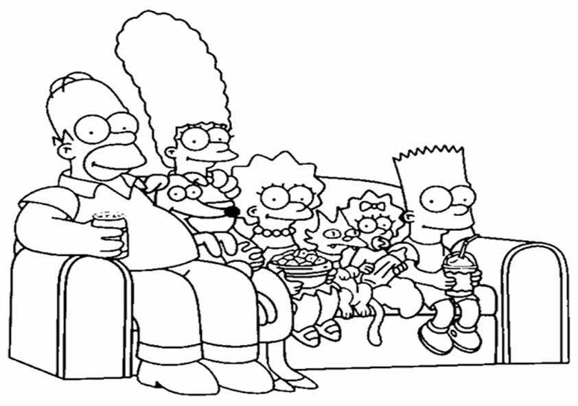 Simpsons-Familie auf der Couch