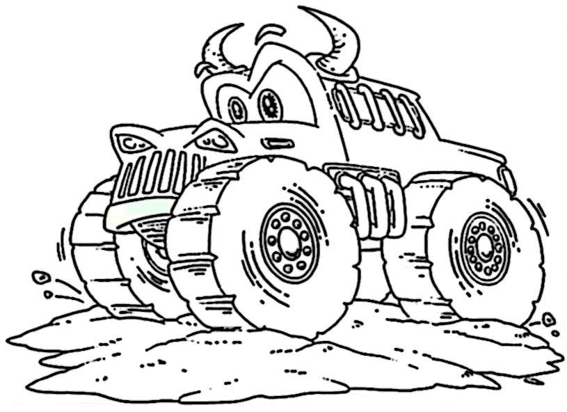ausmalbilder kostenlos monster truck 7