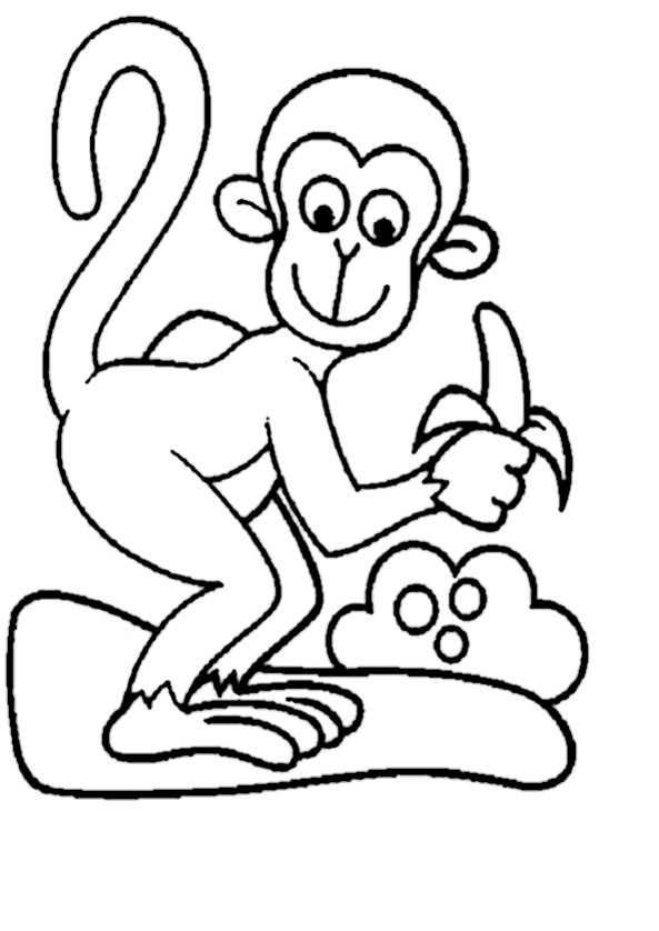 Bild 6 Affe zum ausmalen
